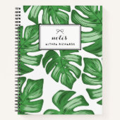 Split Leaf Philodendron Tropical Notebook Notizblock (Vorderseite)