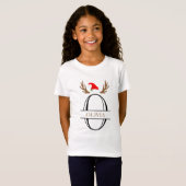 Split Monogram Christmas Letter O T - Shirt (Vorne ganz)