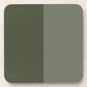 Split Moss Green Coaster Duo-Tone Stil - Maßgeschn Getränkeuntersetzer