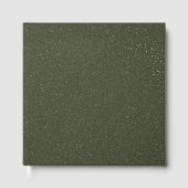 Split Moss Green Foil Gästebuch - Custom (Vorderseite)