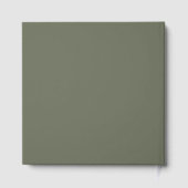 Split Moss Green Foil Gästebuch - Custom (Rückseite)
