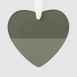 Split Moss Green Glitzer Herzdekoration - Custom Ornament