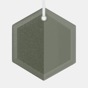 Split Moss Green Hexagon Ornament - individuell ei Aus Glas