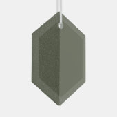 Split Moss Green Hexagon Ornament - individuell ei Aus Glas (Vorderseite Rechts)