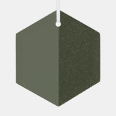 Split Moss Green Hexagon Ornament - individuell ei Aus Glas (Rückseite)