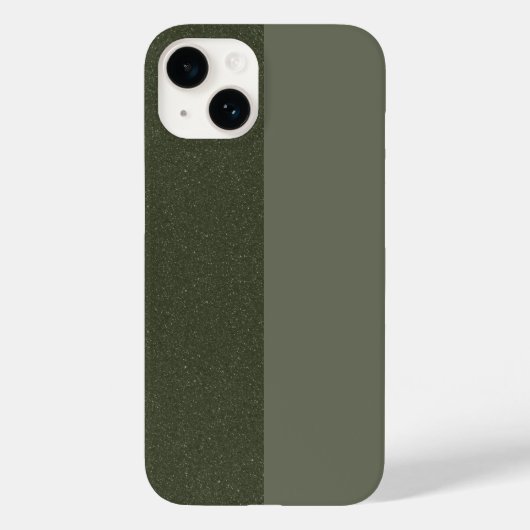 Split Moss Green iPhone 14 Case - individuell anpa (Rückseite)