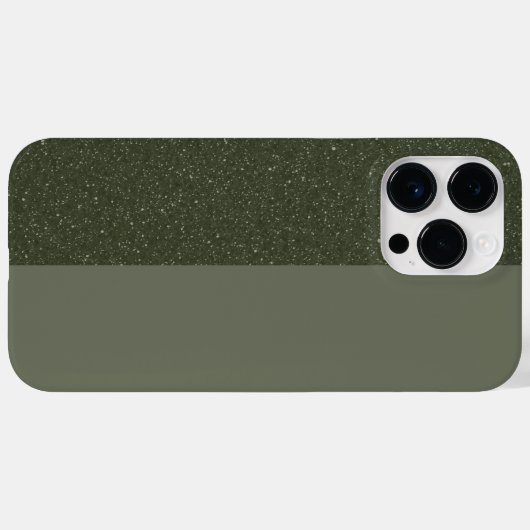 Split Moss Green iPhone 14 Pro Max Case (Custom) (Rückseite (Horizontal))