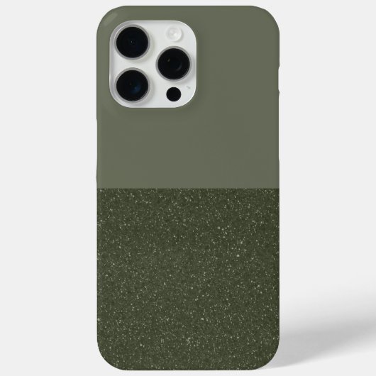Split Moss Green iPhone 15 Pro Max Case (Custom) (Rückseite)