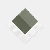 Split Moss Green Party Napkin - individuell anpass Serviette (Ecke)