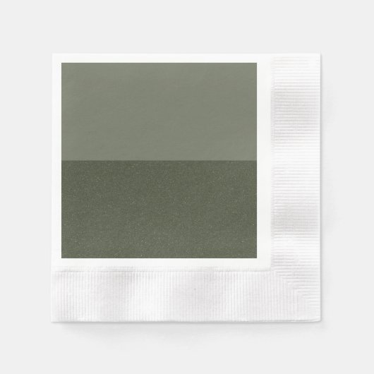 Split Moss Green Party Napkin - individuell anpass Serviette (Vorderseite)