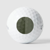 Split Moss Green Pattern Golf Ball - individuell e (Vorderseite)