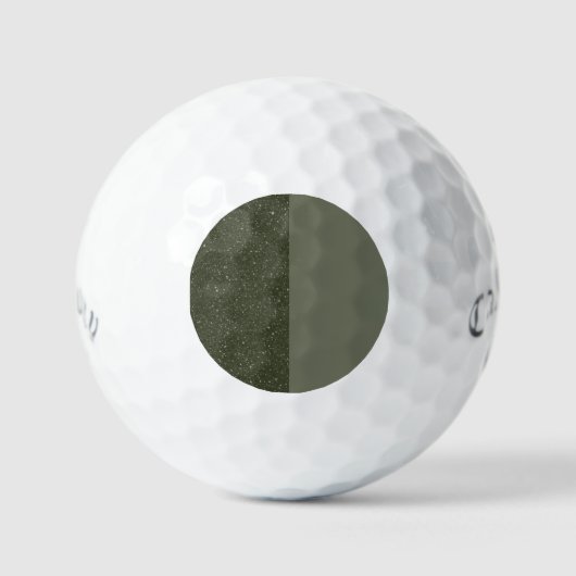 Split Moss Green Pattern Golf Ball - individuell e (Vorderseite)