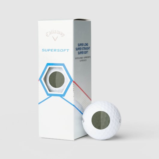 Split Moss Green Pattern Golf Ball - individuell e (Verpackung)