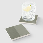 Split Moss Green Stone Untersetzer - Textured & Ma (Seitenansicht)