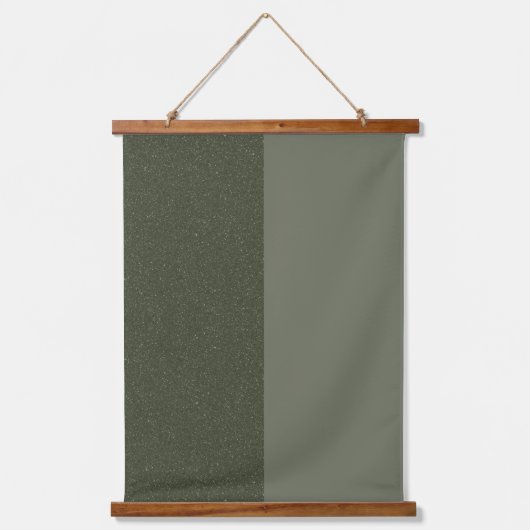 Split Moss Green Wall Tapestes - Anpassbar Wandteppich Mit Holzrahmen (Vorderseite)