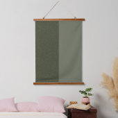 Split Moss Green Wall Tapestes - Anpassbar Wandteppich Mit Holzrahmen (Schlafzimmer)