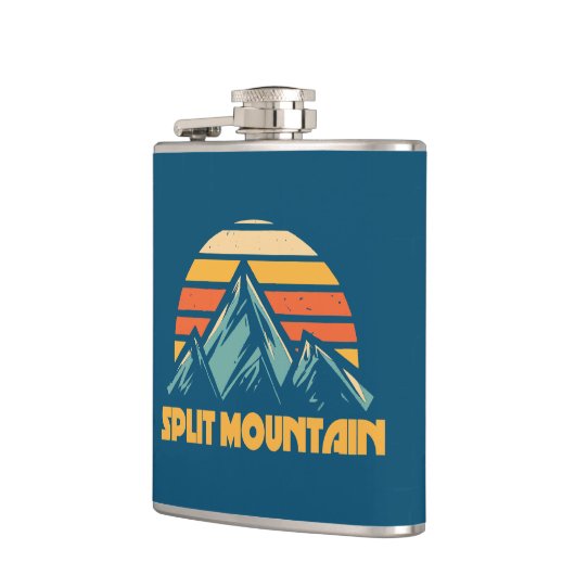 Split Mountain California Retro Türkis Flachmann (Links)