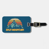 Split Mountain California Retro Türkis Gepäckanhänger (Vorderseite horizontal)