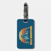 Split Mountain California Retro Türkis Gepäckanhänger (Rückseite vertikal)