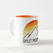 Split Mountain California Retro Zweifarbige Tasse (Vorderseite Links)