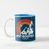 Split Mountain California Sun Eagle Zweifarbige Tasse (Links)