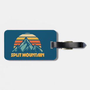 Split Mountain Kalifornien Retro Türkis Gepäckanhänger