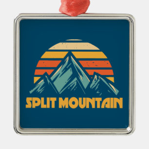 Split Mountain Kalifornien Retro Türkis Ornament Aus Metall