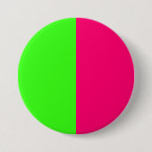 Split Neon Green & Pink Button – Customizable (Vorderseite)