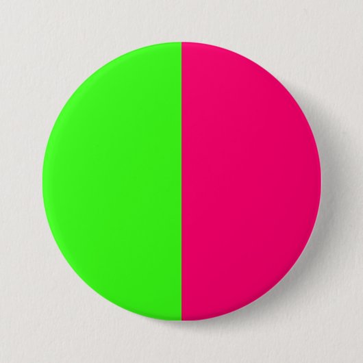 Split Neon Green & Pink Button – Customizable (Vorderseite)