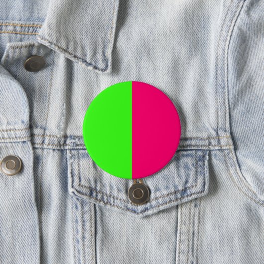 Split Neon Green & Pink Button – Customizable (Beispiel)