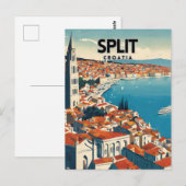 Split Nostalgic Travel Postkarte (Vorne/Hinten)