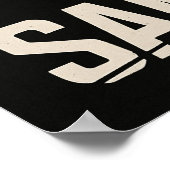 Split-Oni-Maske-Samurai-Plakat Poster (Ecke)