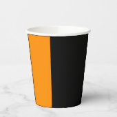Split Orange und Schwarzes Halloween Pappbecher (Links)
