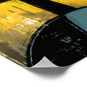 Split Perception Contemporary Abstract Expression Poster (Ecke)