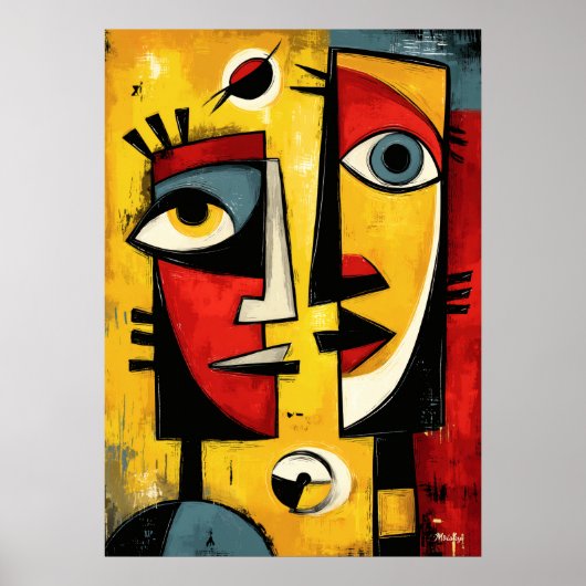Split Perception Contemporary Abstract Expression Poster (Vorne)