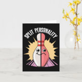 Split Personality Bowling Button Karte (Gelbe Blume)