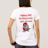 Split? Pet Sitter Personalisiertes Shirt (Rückseite)