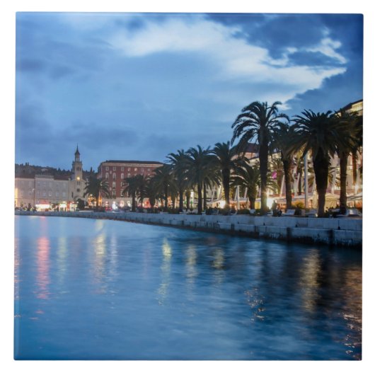 Split Promenade in Kroatien Fliese (Vorderseite)