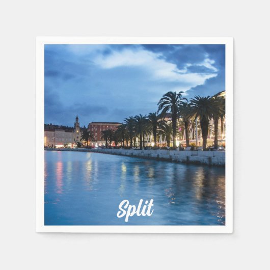 Split Promenade in Kroatien Neapel Serviette (Vorderseite)