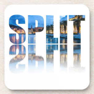 Split Promenade Text in Kroatien Getränkeuntersetzer
