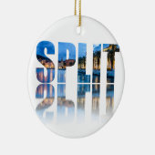 Split Promenade Text in Kroatien Keramik Ornament (Rechts)