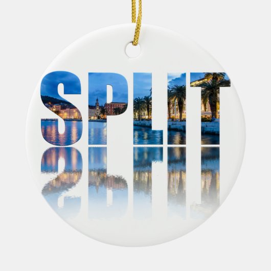 Split Promenade Text in Kroatien Keramik Ornament (Vorne)