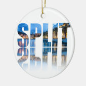 Split Promenade Text in Kroatien Keramik Ornament (Links)