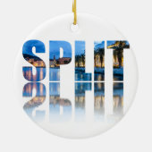 Split Promenade Text in Kroatien Keramik Ornament (Hinten)