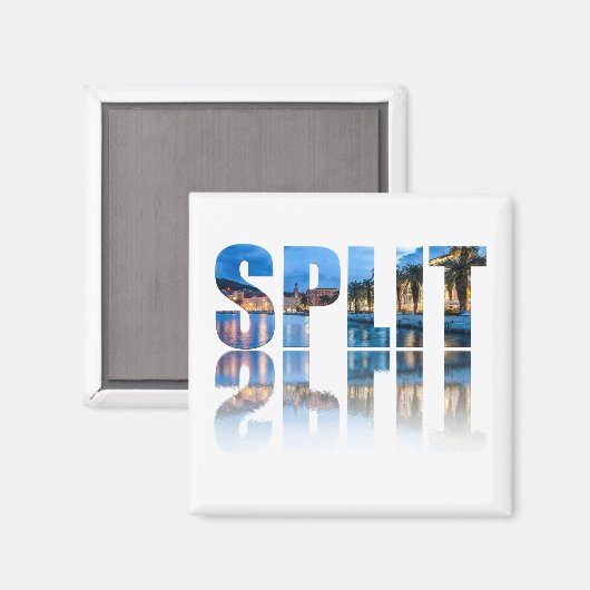 Split Promenade Text in Kroatien Magnet (Vorderseite/Rückseite)