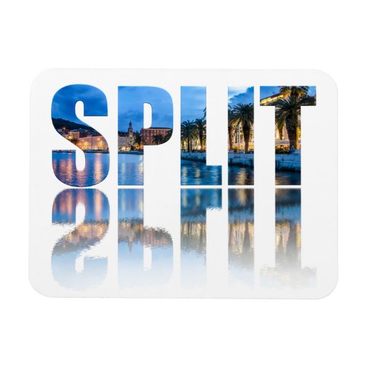 Split Promenade Text in Kroatien Magnet (Horizontal)