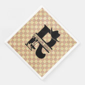 Split 'R' Cowboy Monogram Serviette (Ecke)