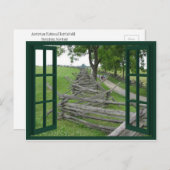 Split Rail Fail Landschaftlich Window Postcard Postkarte (Vorne/Hinten)