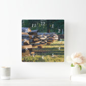 Split Rail Fail Wall Uhr (Zuhause)