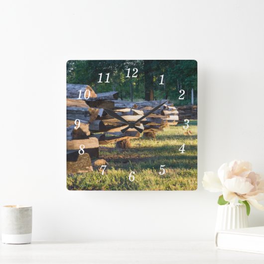 Split Rail Fail Wall Uhr (Zuhause)